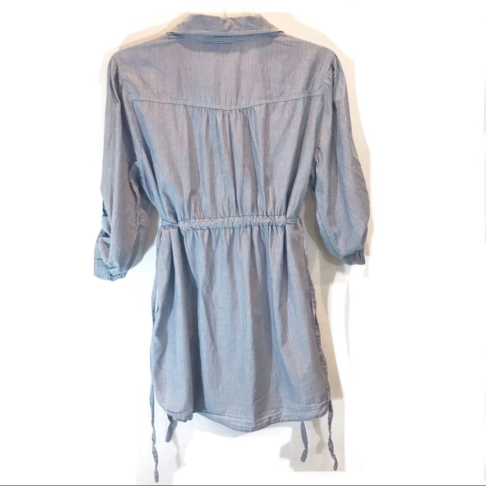 Love Potion Button Down Pull Tie Cinched Waist Top - image 5